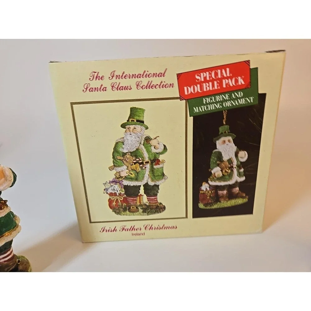 International Santa Claus IRELAND Irish Father Christmas Figure & ornament 1995
